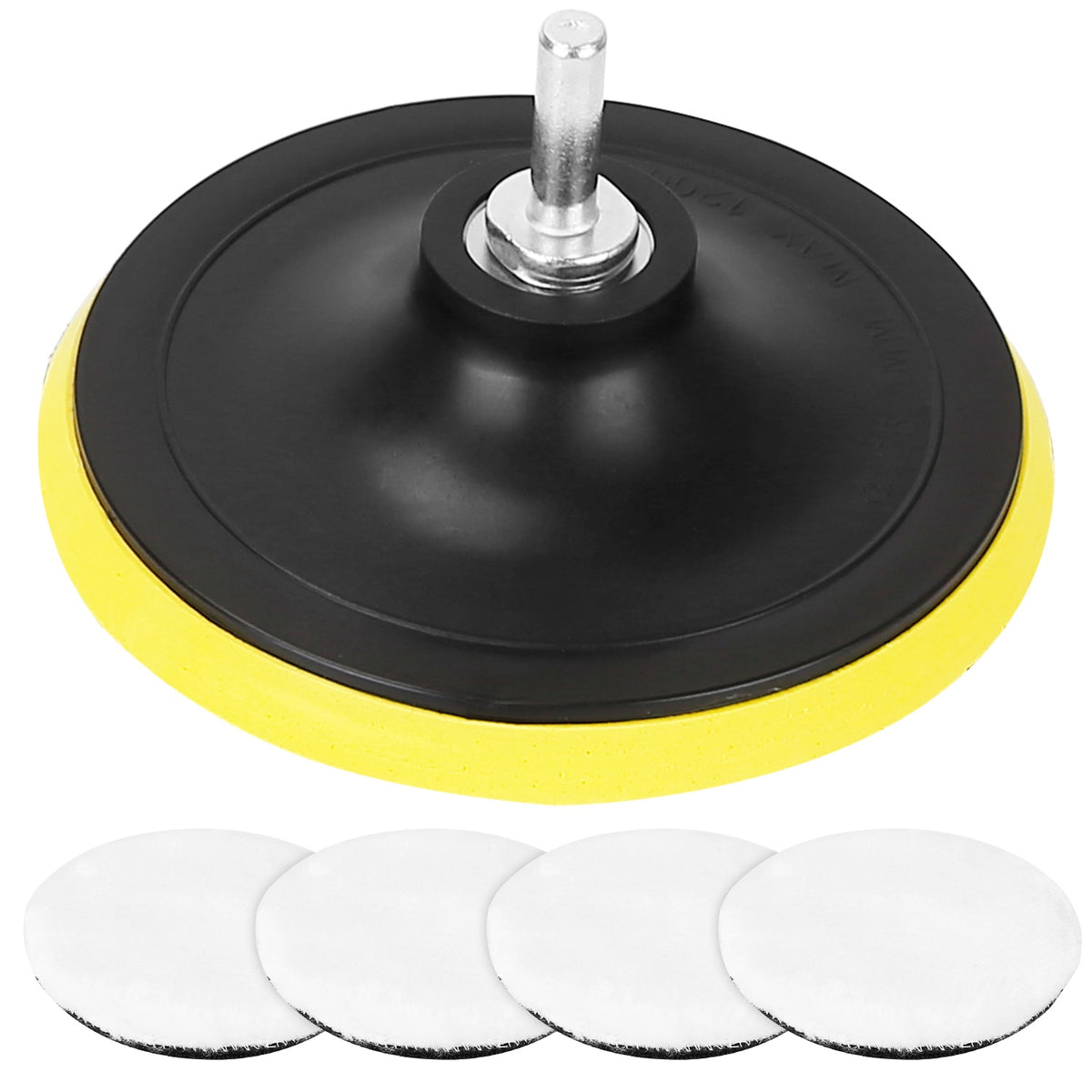 6" Buffing Polishing Pads Set with M14 Drill Adapter - 5 Piece