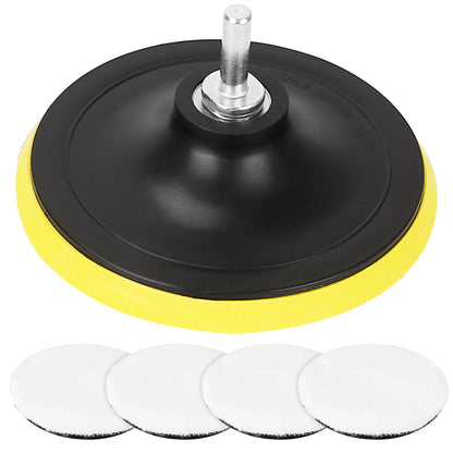 6" Buffing Polishing Pads Set with M14 Drill Adapter - 5 Piece