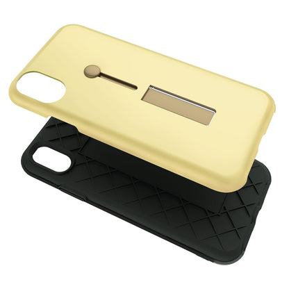 Finger Strap Phone Case for iPhone X Drop-protection Finger Ring Rugged Phone Case with Kickstand Dual Layer Case