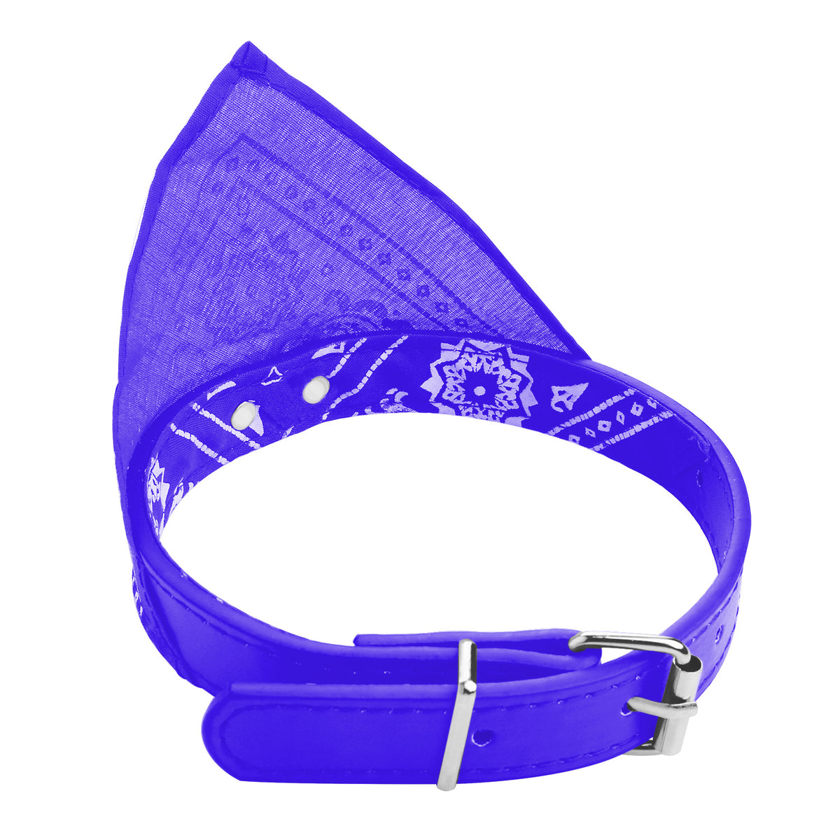 Dog Bandana Collar with Adjustable Leather Strap