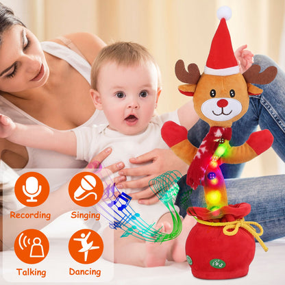 Dancing Christmas Plush Toy with Music, Lights & Recording