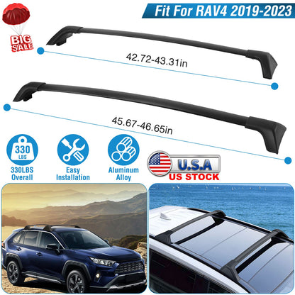 Roof Rack Cross Bars for Toyota RAV4 2019-2024 - 330 lbs Capacity