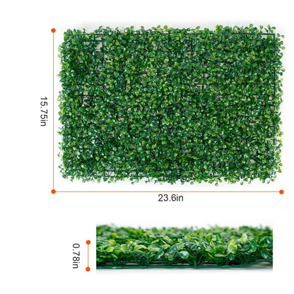 Artificial Boxwood Hedge Panels 23.6x15.75in - 12 Pack