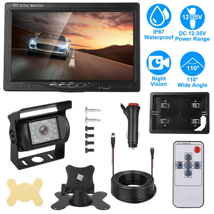 7 Inch Backup Camera System with Night Vision & IP67 Waterproof