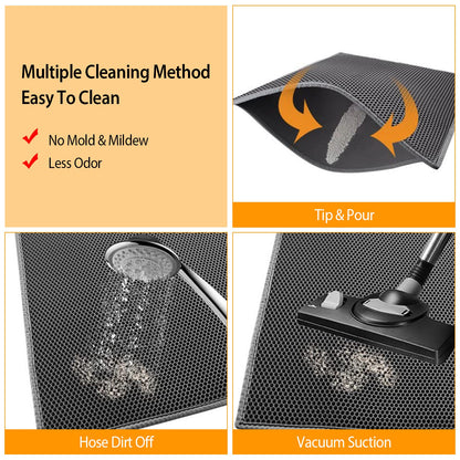 Double Layer Cat Litter Mat with Honeycomb Design