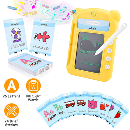 Talking Flash Cards LCD Writing Tablet with 50 Cards