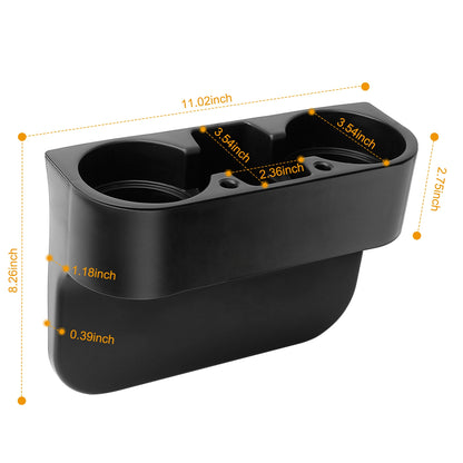Car Seat Gap Cup Holder Organizer with Dual Holders