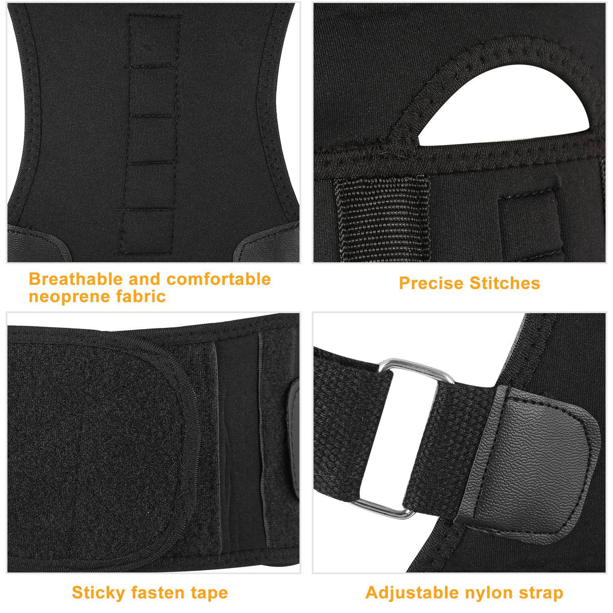 Magnetic Posture Corrector Back Brace with Lumbar Support