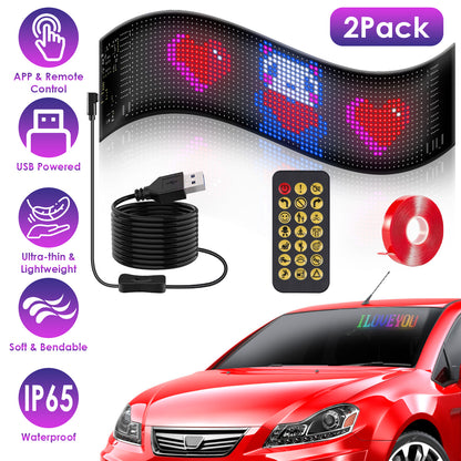 Programmable LED Car Sign with App Control 20x64 Matrix