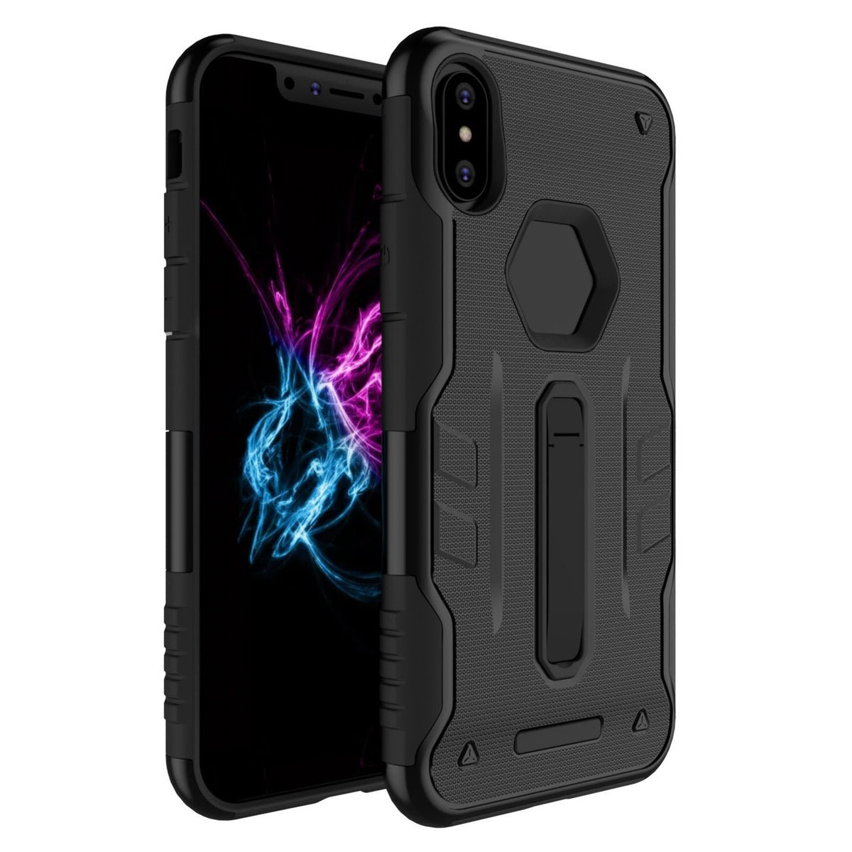 iPhone X Rugged Case with Kickstand - Dual Layer Protection