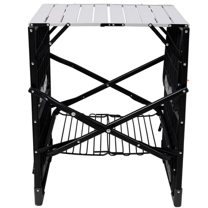 Folding Camping Kitchen Table with Heat-Resistant Top