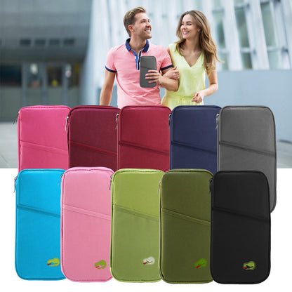 Travel Passport Wallet 12Cells Ticket ID Credit Card Holder Water Repellent Documents Phone Organizer Zipper Case Business Trip Daily Use