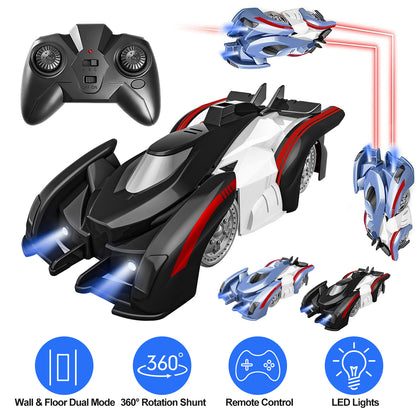 Wall Climbing RC Car with 360° Rotation and LED Lights