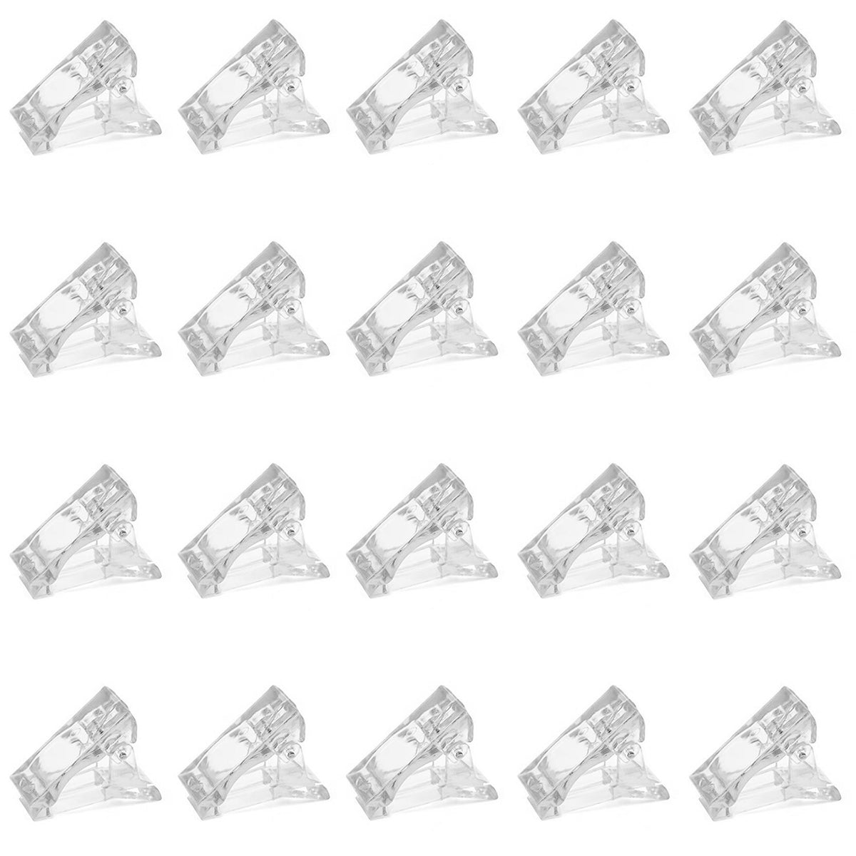 20Pcs Transparent Nail Tip Clips