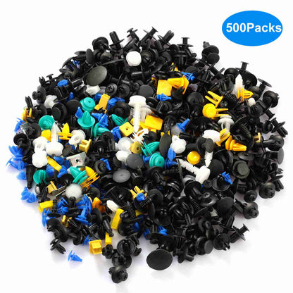 Bumper Fastener Rivets Kit - 500 Pieces, 30 Types