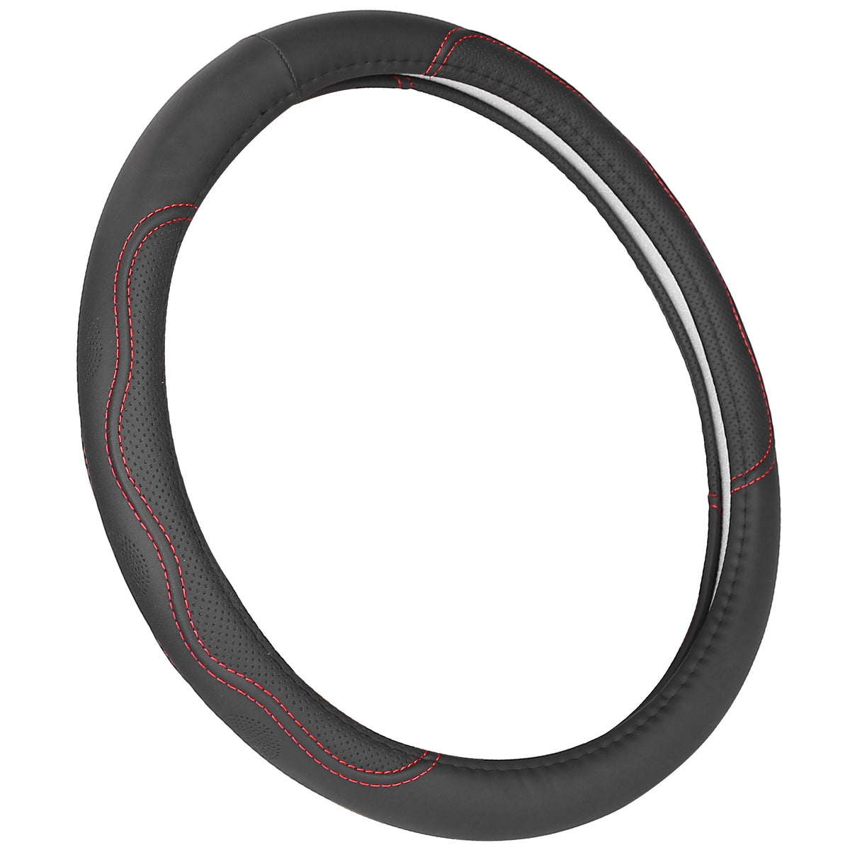 Steering Wheel Cover 14.5-15" Universal Fiber Leather