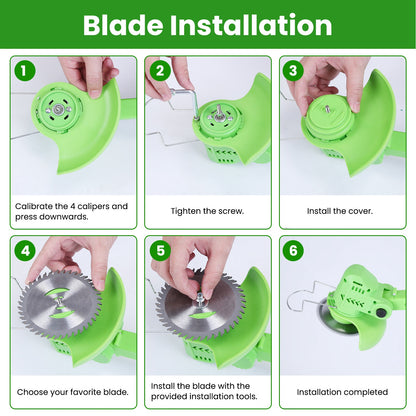 Grass Trimmer Blade Set - 14 Piece Replacement Accessory Kit