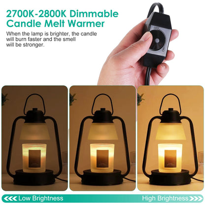Electric Wax Melt Warmer Lamp with Dimmer & 2 Bulbs