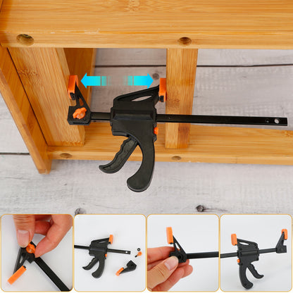 F Clamp Grip Set with Quick Release Ratchet (2-Pack)