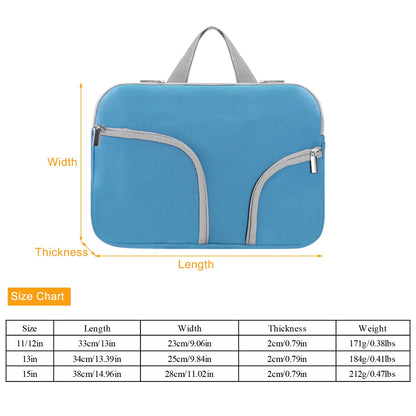 Laptop Sleeve Bag with Front Pockets - Neoprene Protection