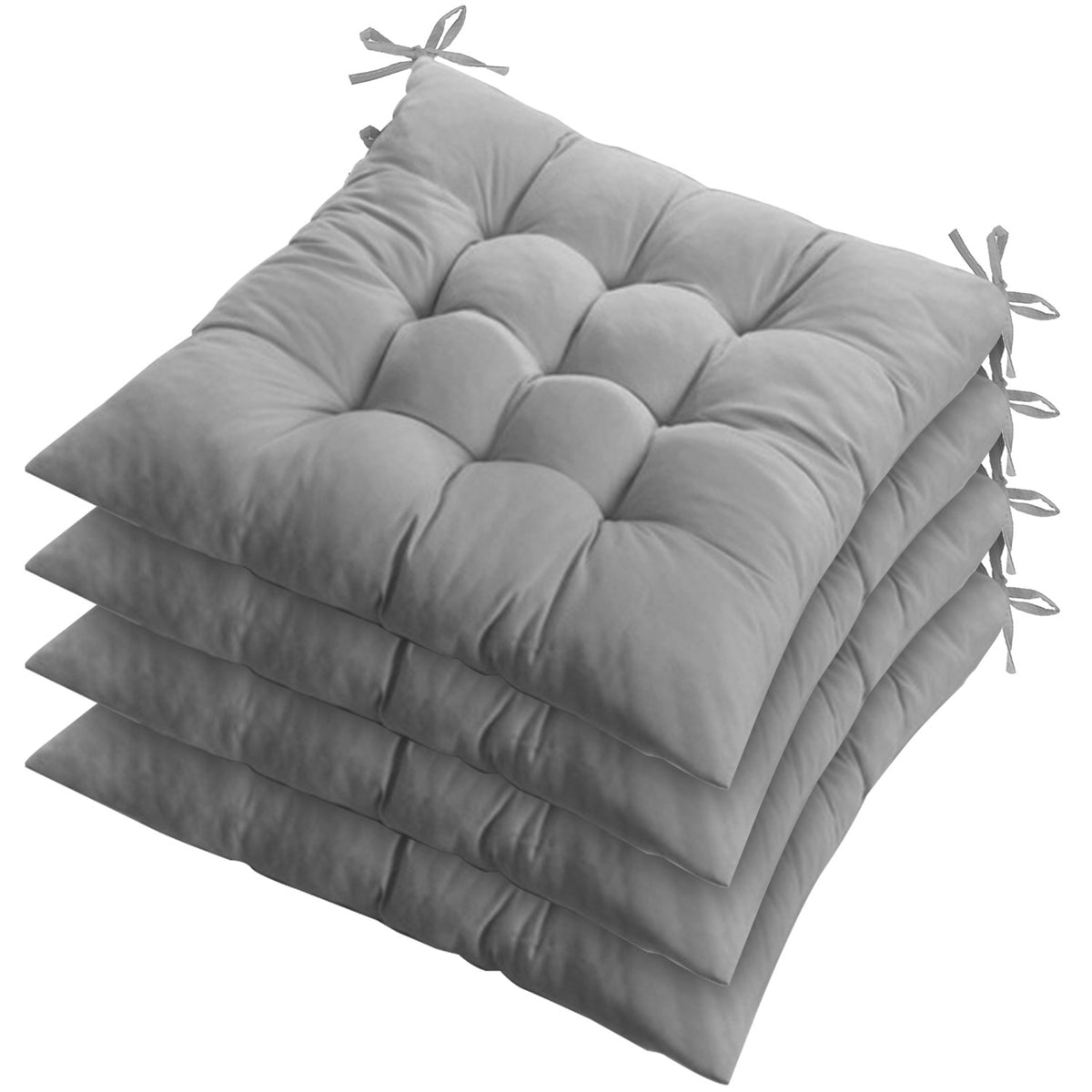Square Chair Cushion Pads with Ties - 15.75" (Set of 4)
