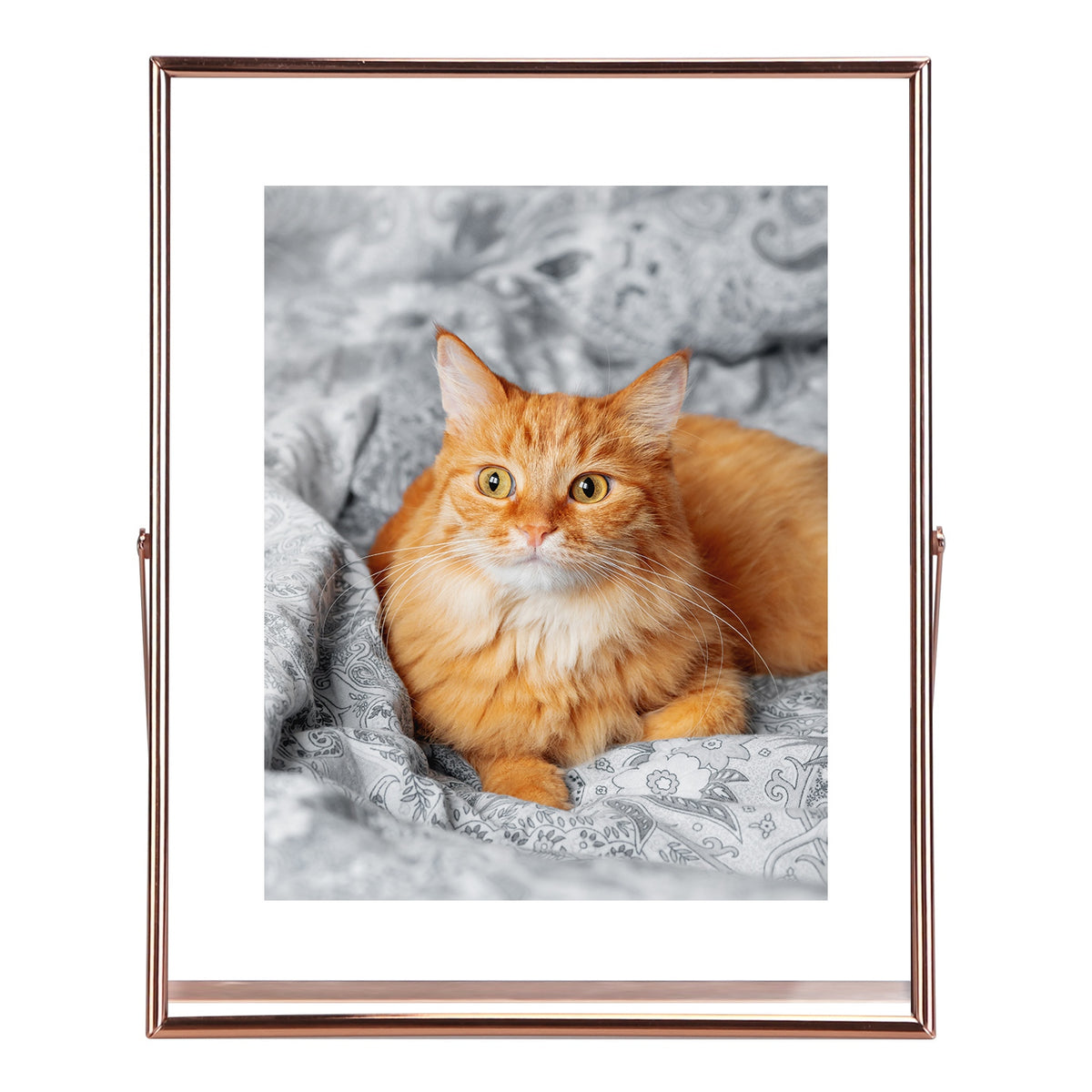Rose Gold Metal Picture Frame Set 5x7 & 8x10 Vertical