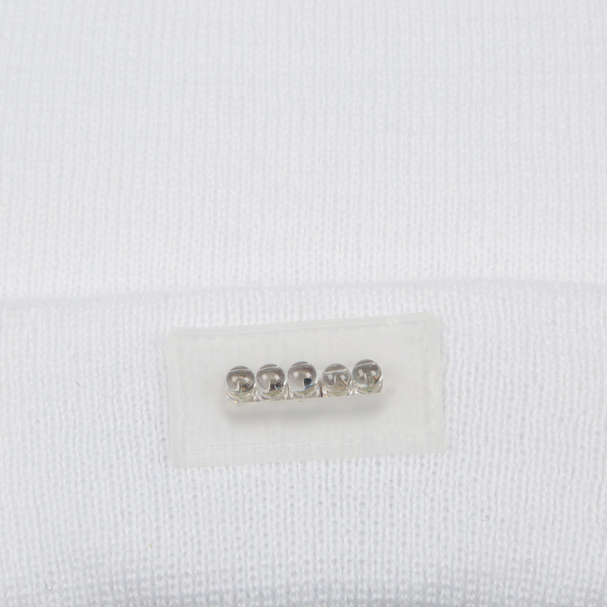 LED Knitted Beanie with Built-In Headlamp for Hands-Free Light