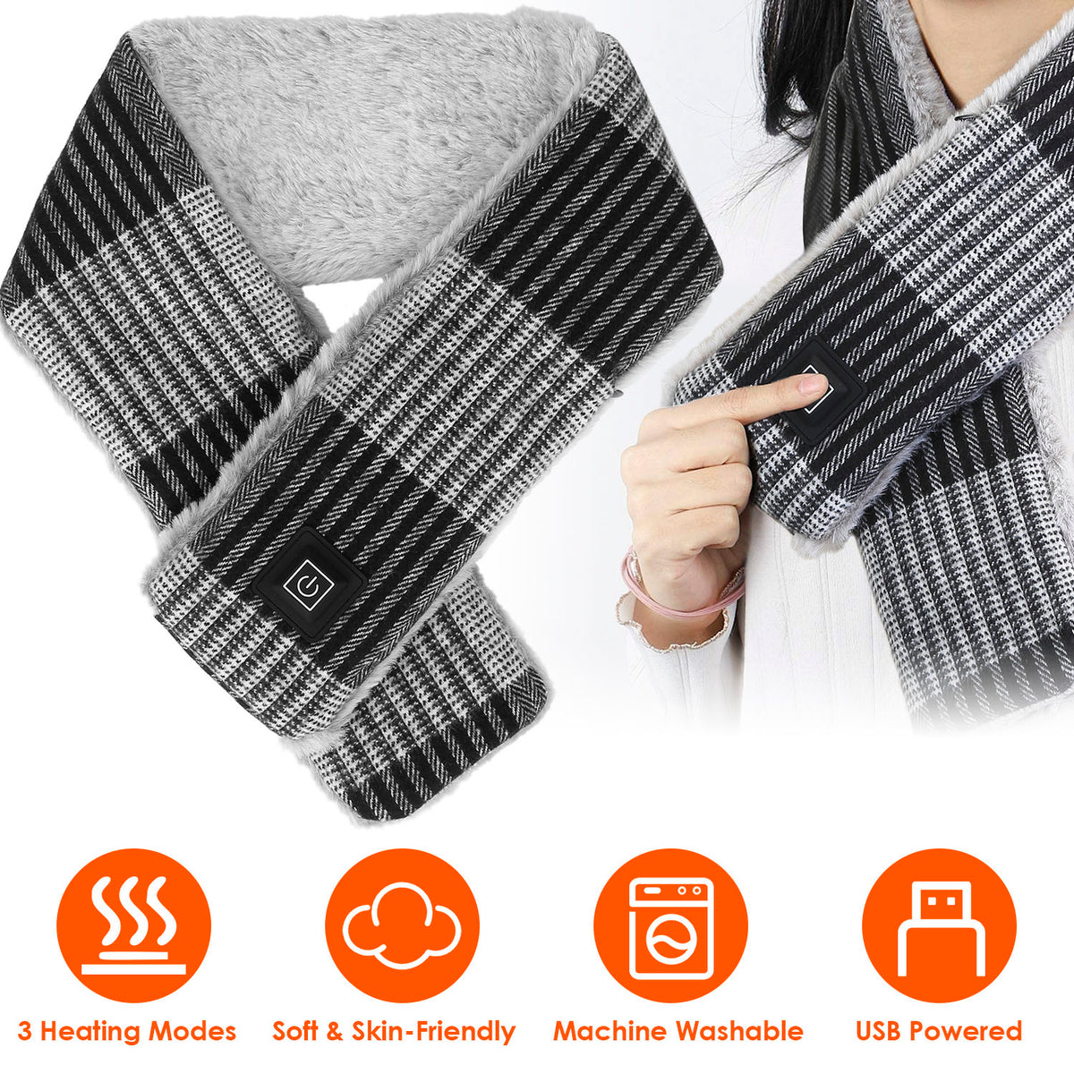 Soft Warm Scarves w/ 3 Heating Modes