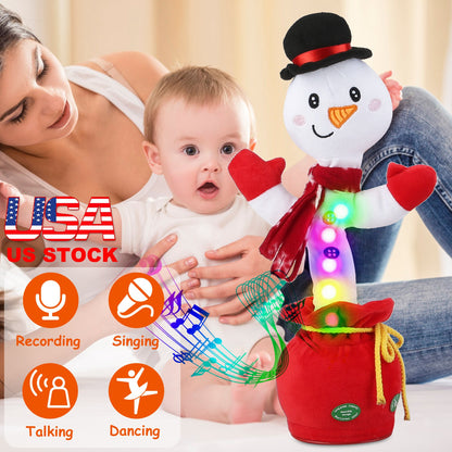 Dancing Christmas Plush Toy with Music, Lights & Recording