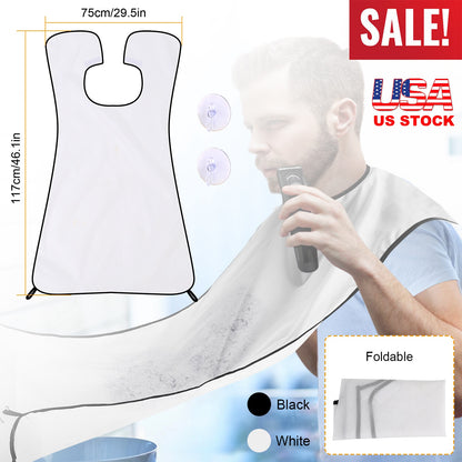 Beard Trimming Cape with Suction Cups