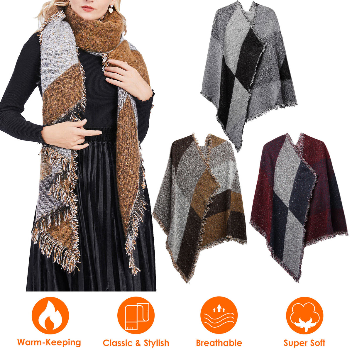 Women Winter Warm Scarf