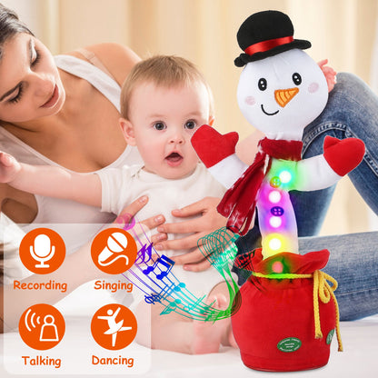 Dancing Christmas Plush Toy with Music, Lights & Recording