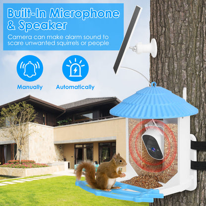 Solar Powered Smart Bird Feeder with 2K Camera & AI Identification