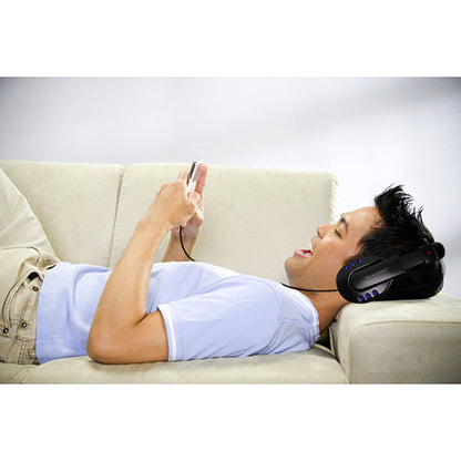 Dynamic Stereo Headphones with Adjustable Mic - Blue