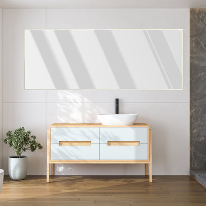 Full Length Mirror 67x25.6in Aluminum Alloy Wall Mirror Free Standing Floor Mirror Hanging Leaning Against Wall for Dressing Bedroom Living Room