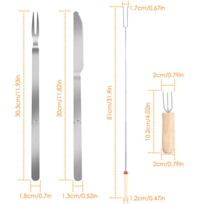 Extendable Marshmallow Roasting Sticks Set - 12 Piece