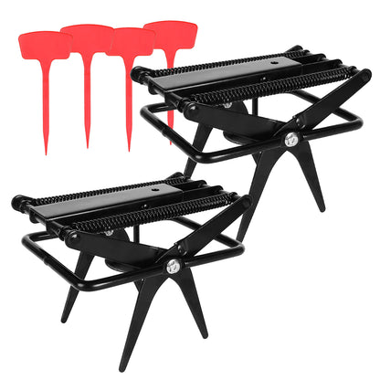 Mole Scissor Trap Set - 2 Pack Reusable Metal Outdoor Traps