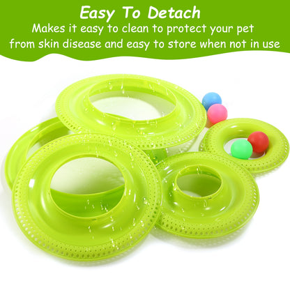 Cat Track Tower Toy 4-Layer Interactive Ball Chase Game