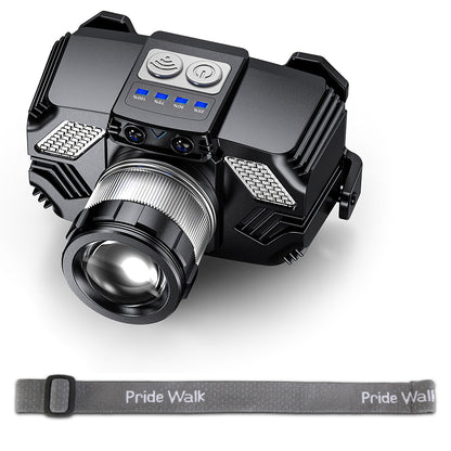 Motion Sensor LED Headlamp with Zoomable Beam & 3 Modes