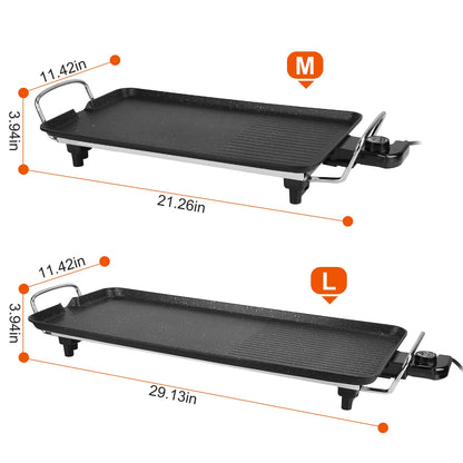 Electric Griddle Grill 1500W Non-Stick BBQ Hot Plate