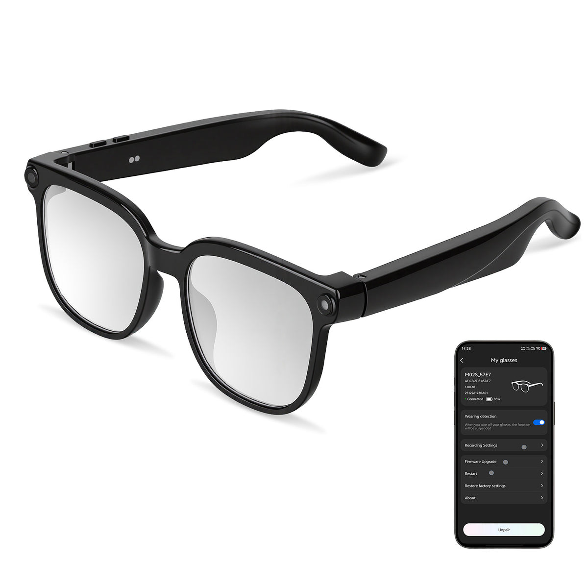 AI Smart Glasses with Camera, Translation & Voice Assistant