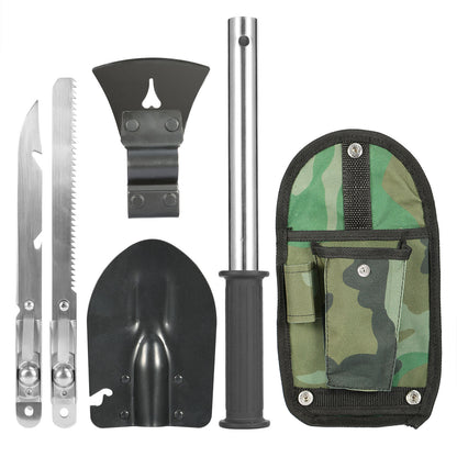 6-in-1 Multi-Tool Survival Kit with Shovel, Axe, Knife & Saw