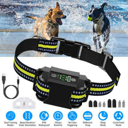 Rechargeable Dog Bark Collar with Smart Detection & 6 Levels