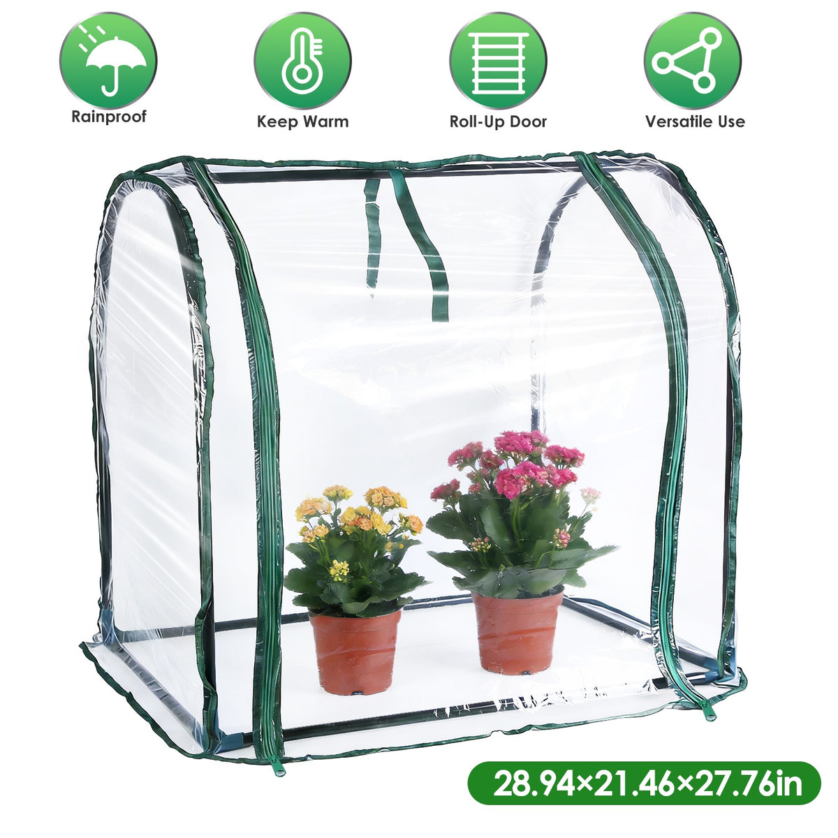 Tabletop Mini Greenhouse 29" x 21" x 28" with PVC Cover
