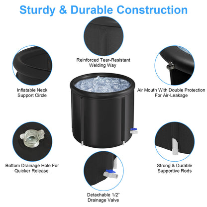 Ice Bath Tub 97 Gallon with Cover for Cold Water Therapy