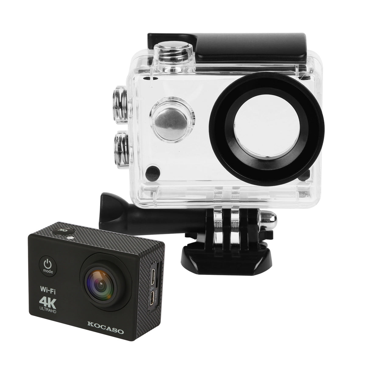 4K Action Camera with 170° Wide Angle Lens and WiFi