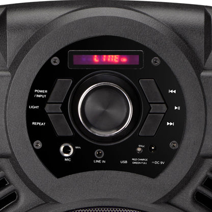 Portable PA Karaoke Speaker with 8" Subwoofer & DJ Lights