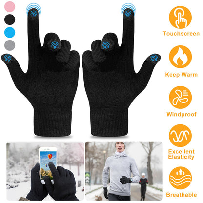 Unisex Winter Knit Gloves