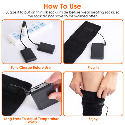 Rechargeable Heated Socks with 4 Temperature Levels