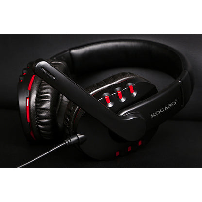 Dynamic Stereo Headphones with Adjustable Mic - Red